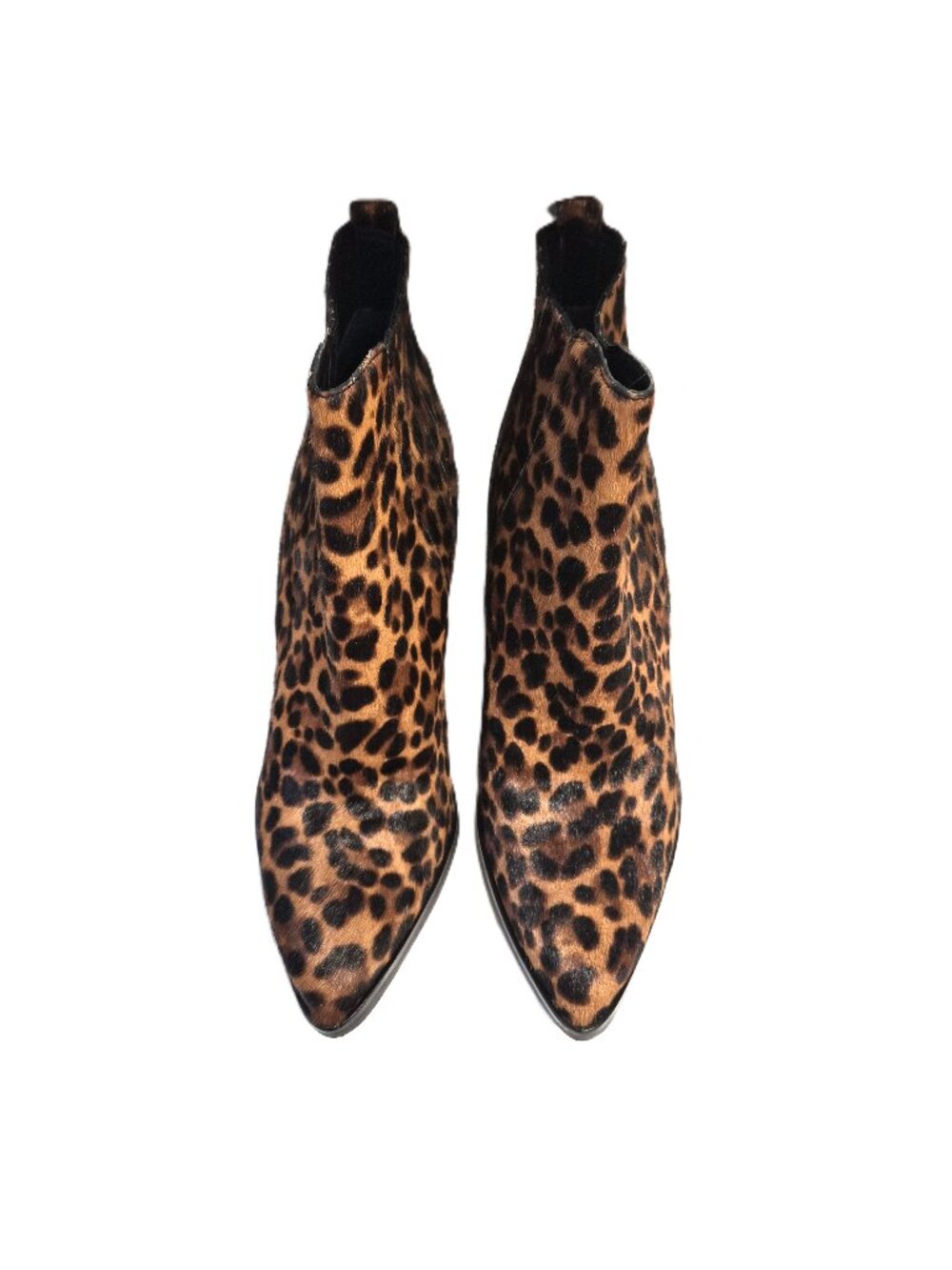 Marc Fisher LTD Alva Leopard Calf Hair Pointed Toe Bootie NWOT 6M Western Mobwif